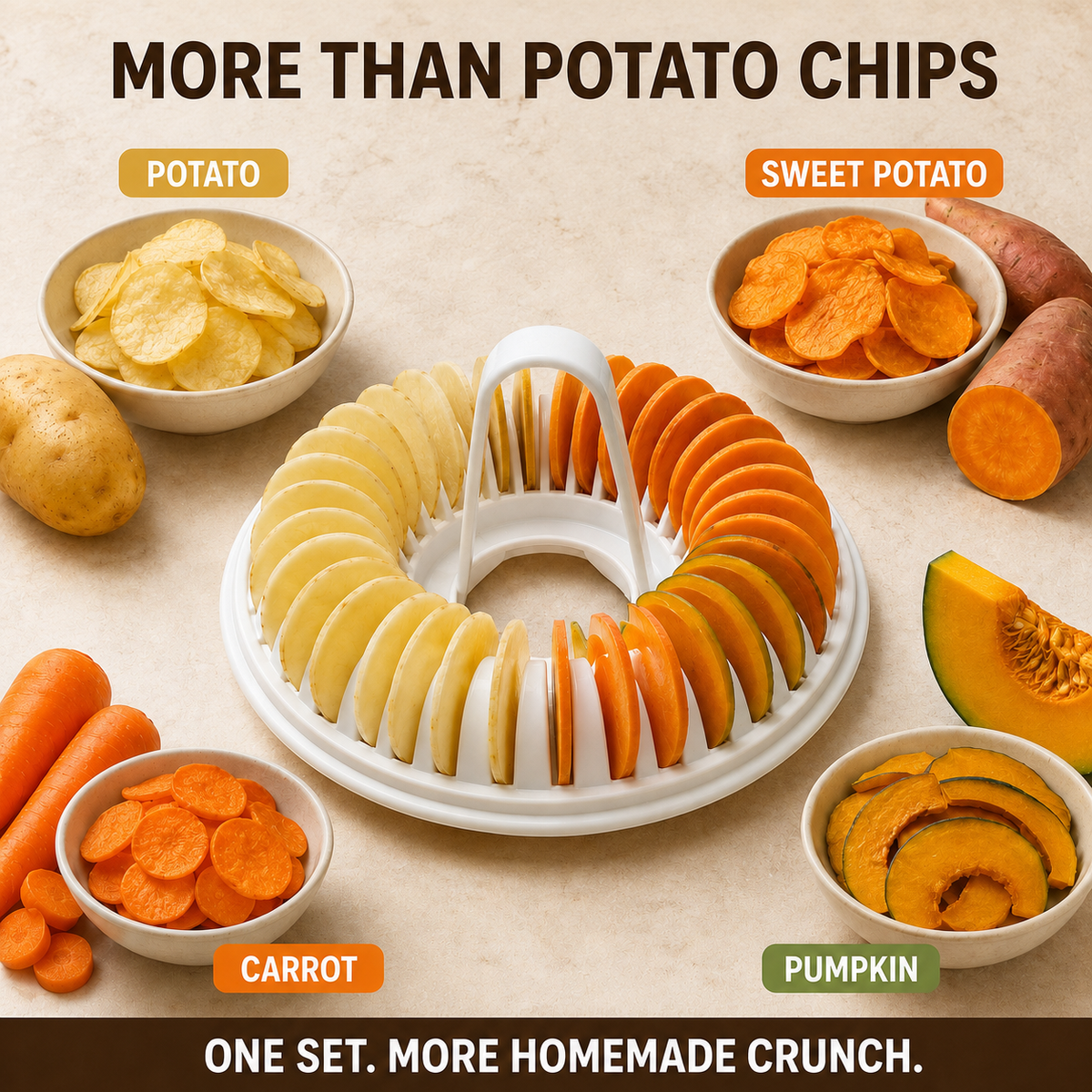 Microwave Potato Chip Maker Set with Slicer