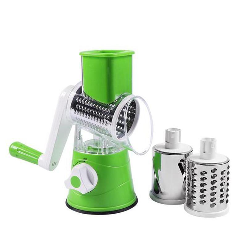Rotary Cheese Grater with 3 Stainless Steel Drums