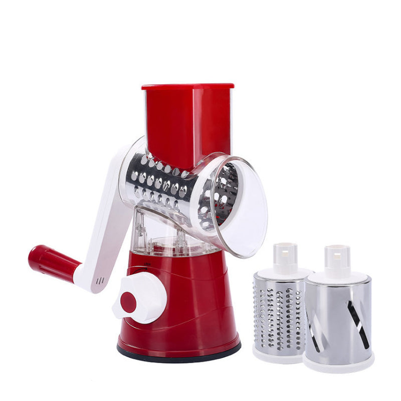 Rotary Cheese Grater with 3 Stainless Steel Drums