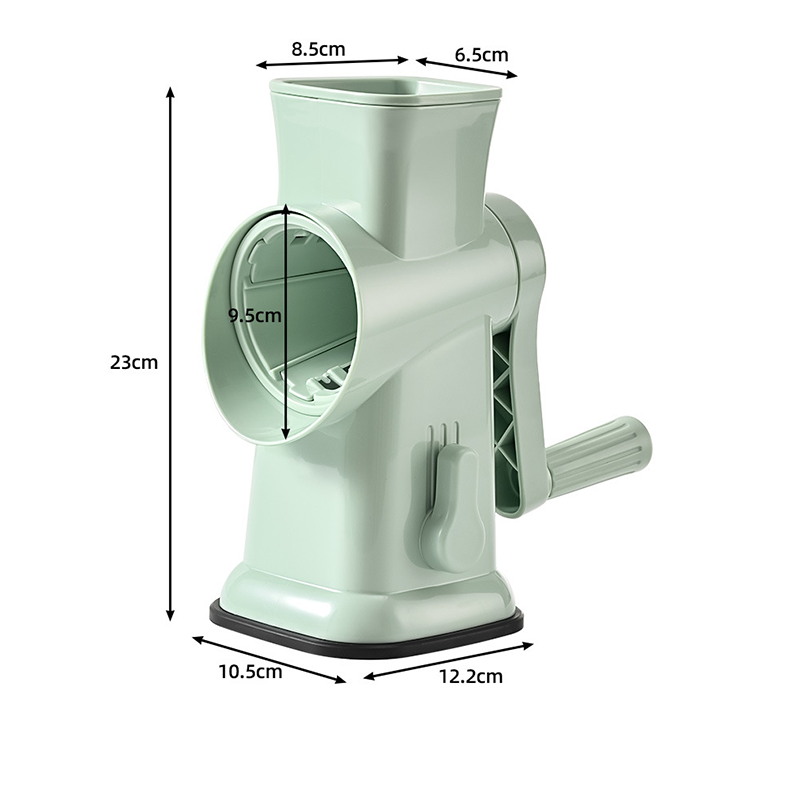 Rotary Vegetable Slicer with Interchangeable Blades