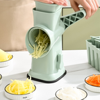 Rotary Vegetable Slicer with Interchangeable Blades