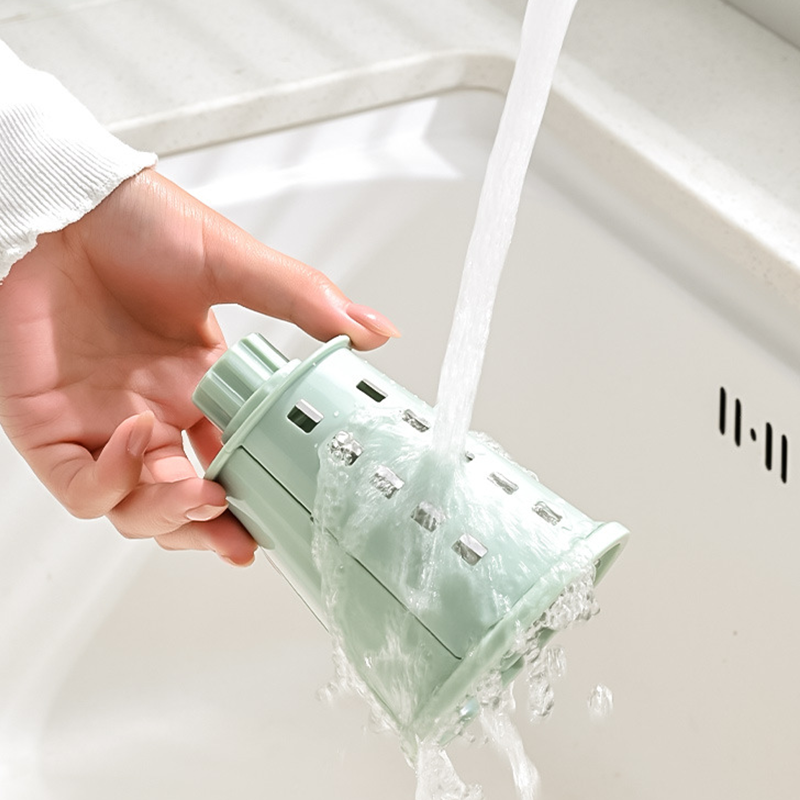 Rotary Vegetable Slicer with Interchangeable Blades