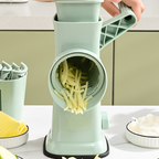 Rotary Vegetable Slicer with Interchangeable Blades