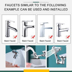 Rotating Faucet Aerator Extender 1080 Degree
