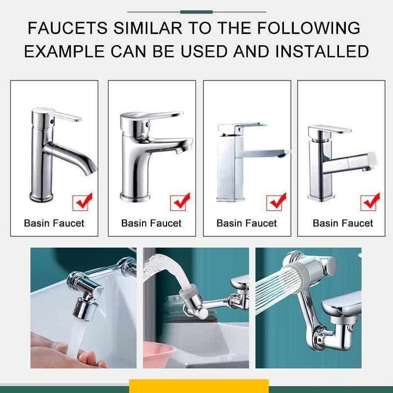 Rotating Faucet Aerator Extender 1080 Degree
