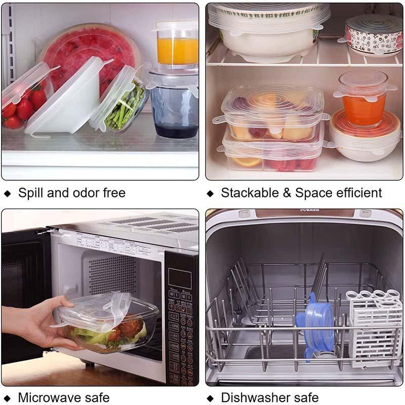 Silicone Stretch Lids Set of 12 for Bowls and Containers