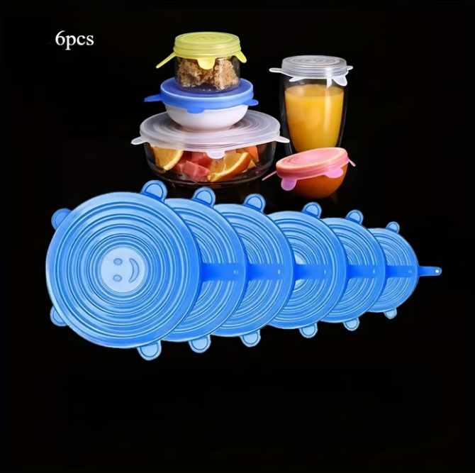 Silicone Stretch Lids Set of 12 for Bowls and Containers