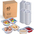 Snack Containers with Lids Double Compartment 140 ml