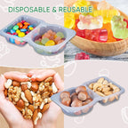Snack Containers with Lids Double Compartment 140 ml