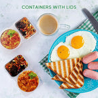 Snack Containers with Lids Double Compartment 140 ml
