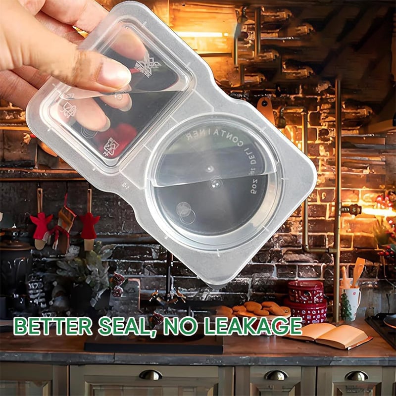 Snack Containers with Lids Double Compartment 140 ml