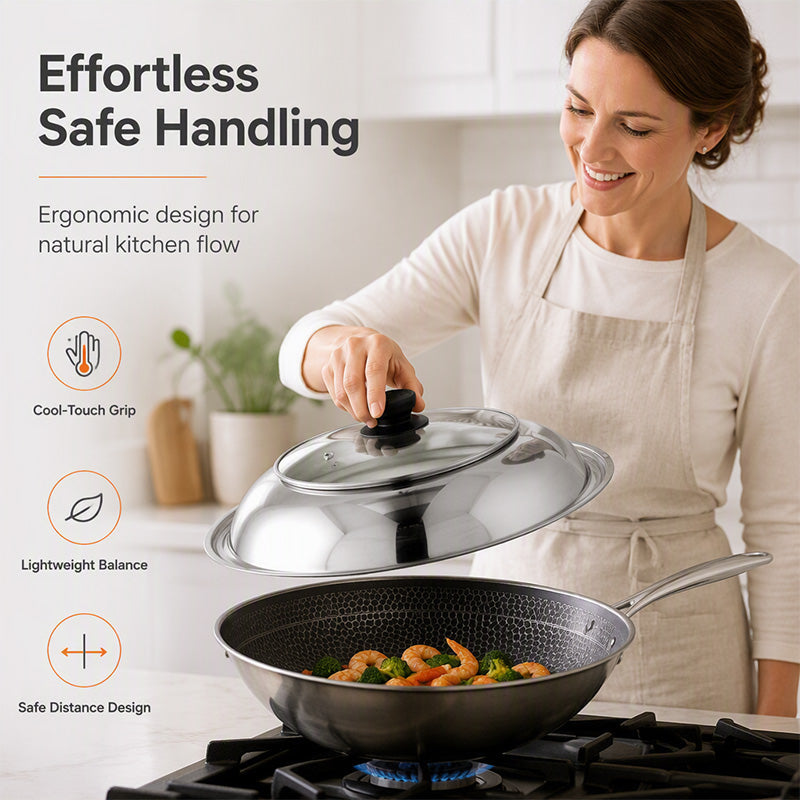 Splash Guard Pot Lid with Glass Window Stainless Steel