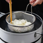 Stainless Steel Strainer Basket with Handle Fine or Coarse Mesh