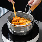 Stainless Steel Strainer Basket with Handle Fine or Coarse Mesh
