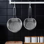Stainless Steel Strainer Basket with Handle Fine or Coarse Mesh