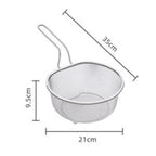 Stainless Steel Strainer Basket with Handle Fine or Coarse Mesh