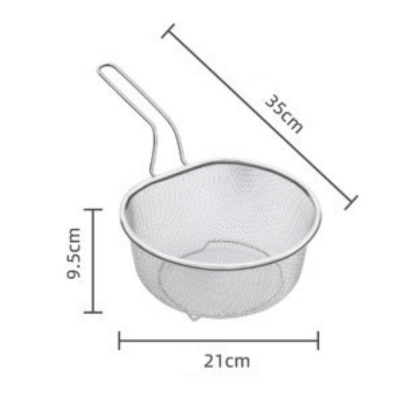 Stainless Steel Strainer Basket with Handle Fine or Coarse Mesh