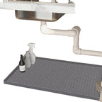 Under Sink Mat Silicone with Raised Edge Gray