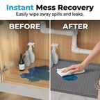Under Sink Mat Silicone with Raised Edge Gray