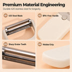 Vegetable Peeler and Crinkle Cutter Set 3 in 1 Cream White
