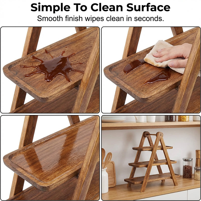 Wooden Serving Tray Stand 3 Tier