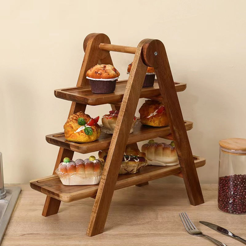 Wooden Serving Tray Stand 3 Tier