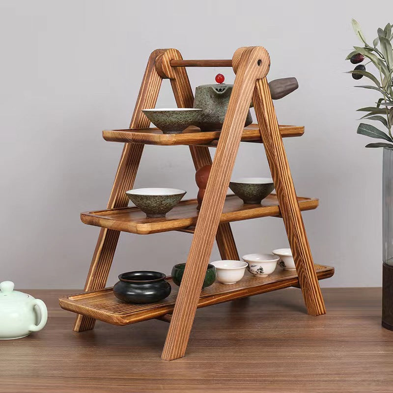 Wooden Serving Tray Stand 3 Tier